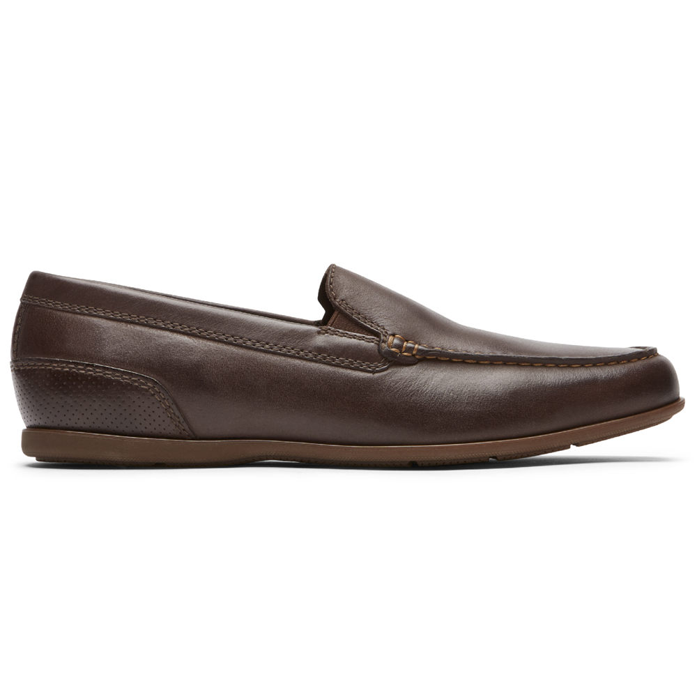 Slip-Ons Rockport Hombre Mexico - Malcom Venetian Marrom Oscuro - FVTIA0157